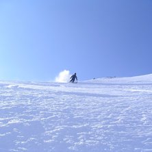 Baksidan av valluga, St Anton. Kuva: Jonas. Ratsastaja: Joakim Danielsson.