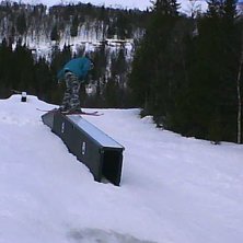 jag jibbade lite flat down rails . Kuva: Olle Lundmark. Ratsastaja: Flusy / JL.