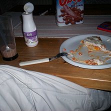 Klev upp kl 06:00 och &aring;t en ordentlig frukost f&ouml;. Kuva: jag. Ratsastaja: Billy.
