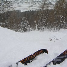 Plottar kursen mot St Anton efter 80cm puderporr. Kuva: Henrik Liljenberg. Ratsastaja: Henrik Liljenberg.