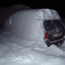Tre dygns sn&ouml;.... Kuva: Johan Green. Ratsastaja: - - -.