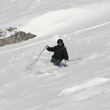 vindpackat och ett littet dropp.. men kul va de:). Kuva: skidguiden Oscar. Ratsastaja: Staffan Zackrisson.