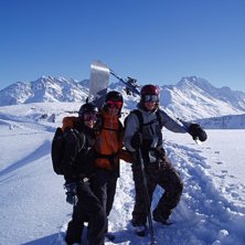 Offpist i Stuben. Kuva: Turist. Ratsastaja: Vicki, Niklas, Fredrik.