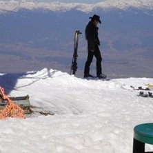 En av oss kollade mot andra berget och s&aring;g denna . Ratsastaja: Marlbromannen.