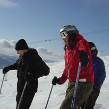 En fin skoldag p&aring; toppen. Kuva: Danne Gustafsson. Ratsastaja: Kickan, Lump och Julia.