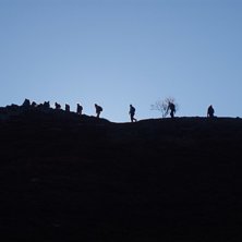 Ute &aring; vandrar med idrottsf&ouml;reningen fr&aring;n Mittun. Kuva: &Aring;za Jorudd. Ratsastaja: &Ouml;SIS.