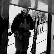 en dag i liften i vintras kom denna fantastiska ty. Kuva: jakob wallin. Ratsastaja: david, petter och den tyska farbrorn.