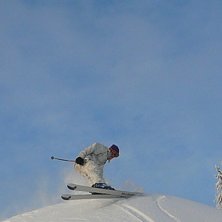 J&auml;tte-sn&ouml;kanonspucklar..i Storklinten, f&ouml;rsta s. Kuva: Peter Wallin. Ratsastaja: Adam Runeberg.