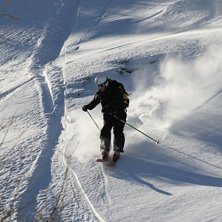 Sk&ouml;n off-piste. Kuva: Harold-Rider Batiste. Ratsastaja: Ulf Hammarmyr.