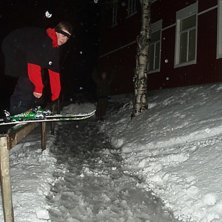 en kv&auml;ll p&aring; skolan, sk&ouml;nt rail utom att det har. Kuva: Victor Sal&eacute;n a.k.a le phoque. Ratsastaja: Henrik Harlaut a.k.a e&amp;#039;dollo.