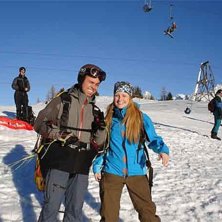 Jag och jossan en stund innan start med paraglider. Kuva: Rasmus Carlsson. Ratsastaja: Andr&eacute;as Ekstr&ouml;m.