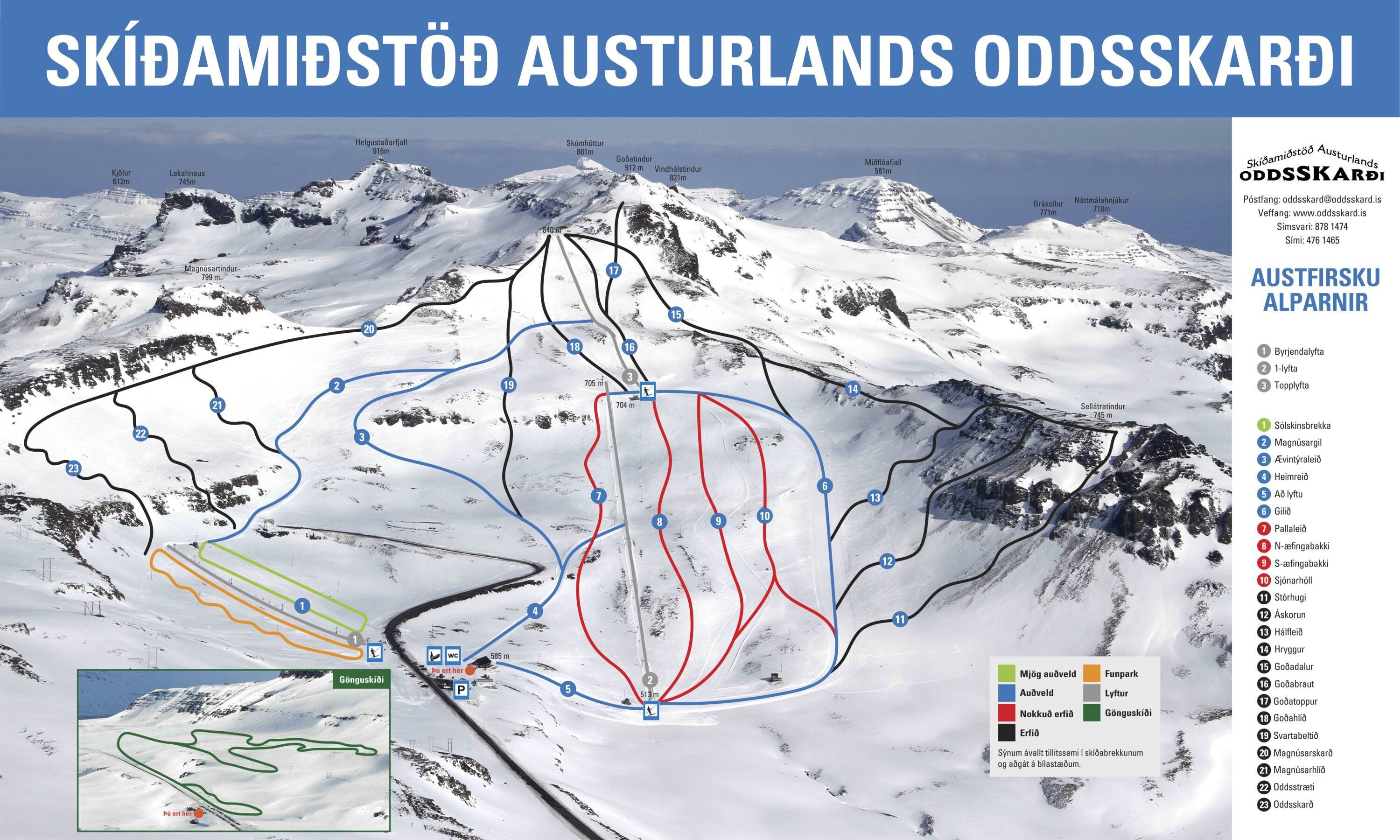 Skimap Oddsskarð