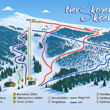 Rinnekartta Nerskogen Skisenter